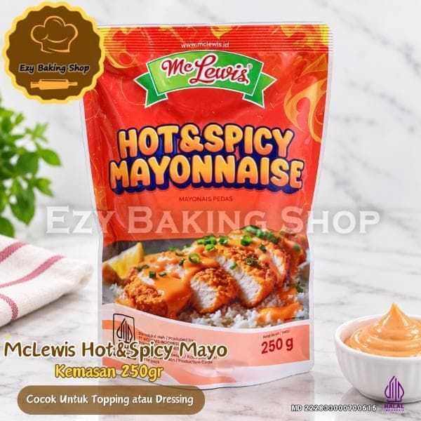 Mc Lewis Hot & Spicy Mayo 250gr - Saus Mayonaise Pedas