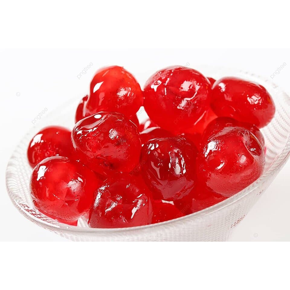 Ceri Merah Glace TANPA Tangkai - Manisan Ceri