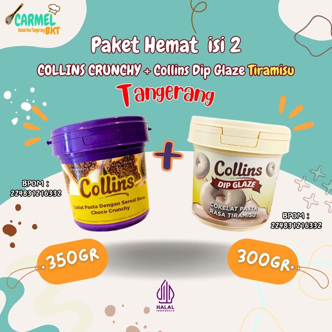 (PAKET ISI 2) Choco Crunchy 350gr & Glaze TIRAMISU 300gr