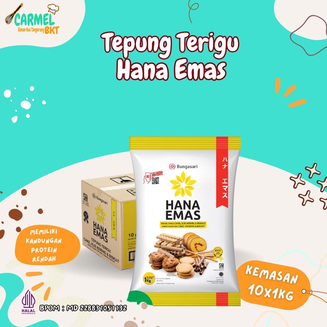 Terigu Hana Emas 1kg - CRT (10x1kg)