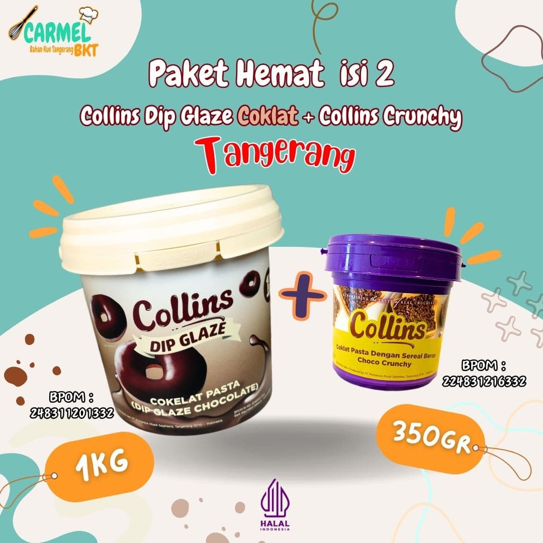 (PAKET ISI 2) Choco Crunchy 350gr & Glaze COKLAT 1kg