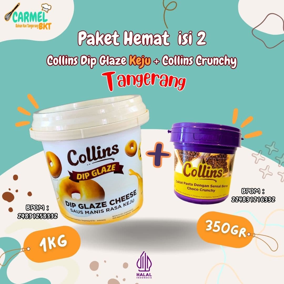 (PAKET ISI 2) Choco Crunchy 350gr & Glaze CHEESE 1kg